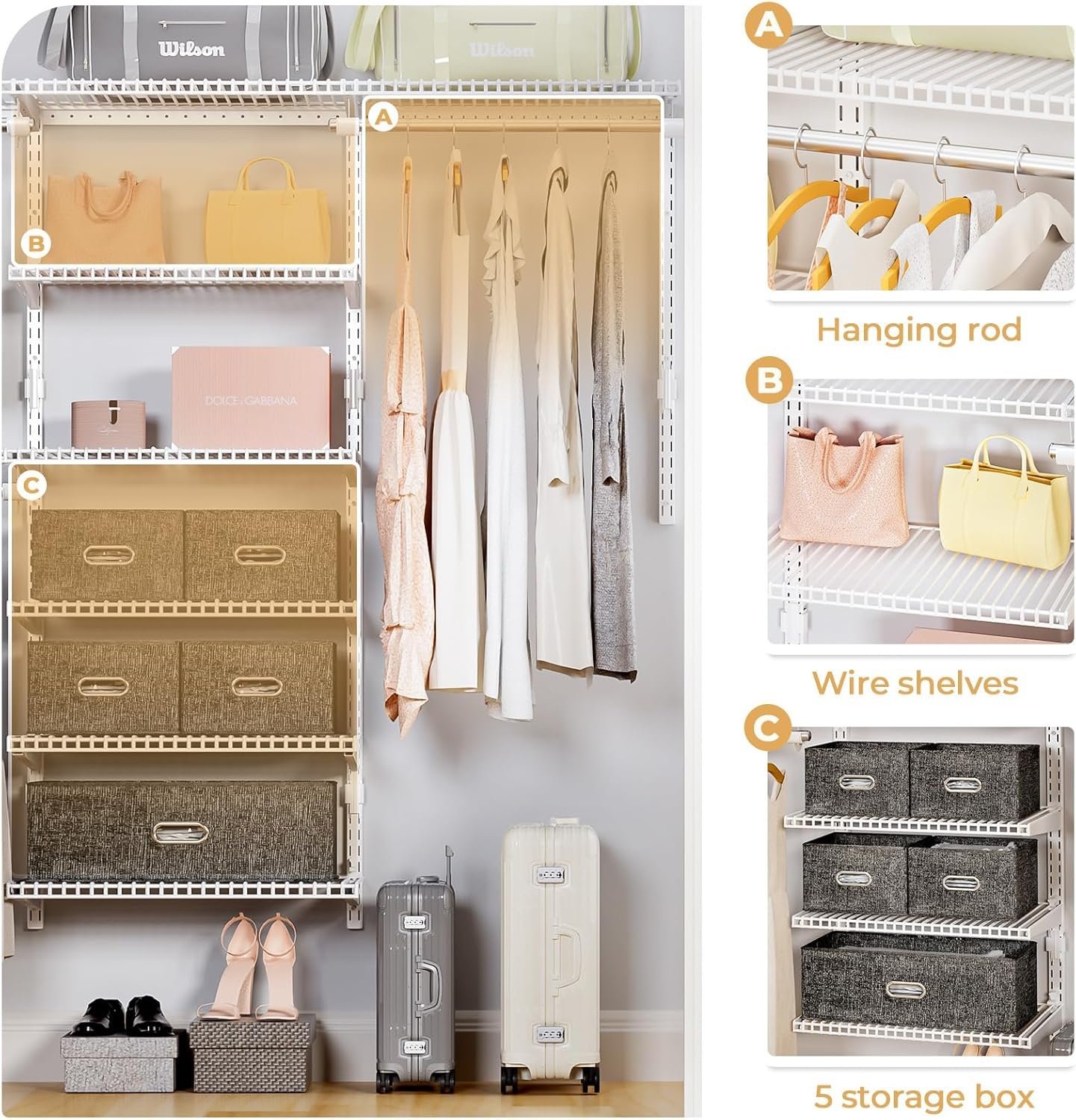 Wire Closet Organizer - Image 3